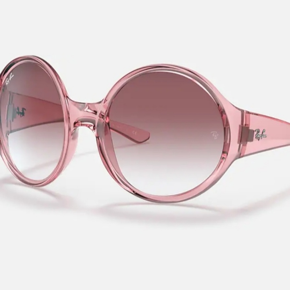 Ray-Ban Round Sunglasses Model RB4345- Pink Rose - 100% Authentic